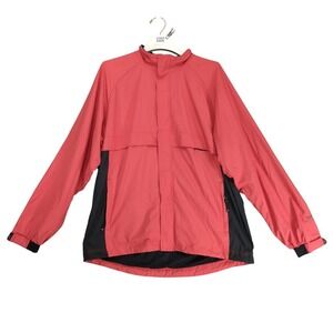 Cutter & Buck Orange Windbreaker Mens L Vented‎ Full Zip Lightweight Gorpcore